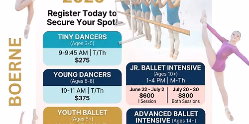 Summer Ballet Programs 2026 | Boerne, Tx