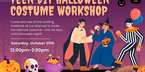 Teen DIY Halloween Costume Workshop (Ages 13-17)