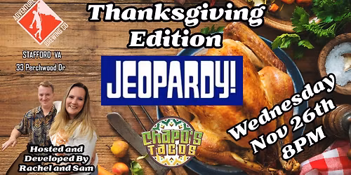 Jeopardy - The THANKSGIVING EDITION at Adventure Brewing