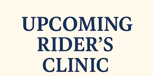 Rider’s Clinic with Joanne White