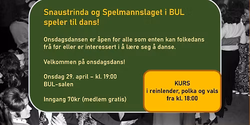 Dansekveld med levande musikk!