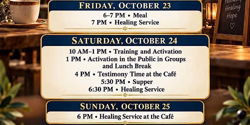 TRAINING & EQUIPPING FOR HEALING WITH EVANGELISTS DAVE & PATRICIA LAGE