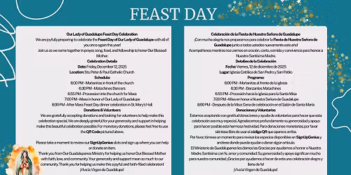 Our Lady of Guadalupe Feast Day