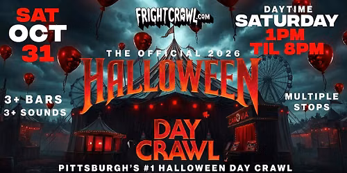 The Fright Crawl | Pittsburgh Halloween Day Bar Crawl 2026 | Sat, Oct 31