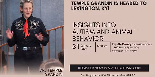 Insights into Autism and Animals - Meet Dr. Temple Grandin in Lexington, KY