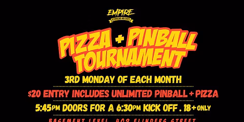 Pizza + Pinball Comp Townsville