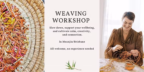 Weaving workshop - cobbled raffia baskets