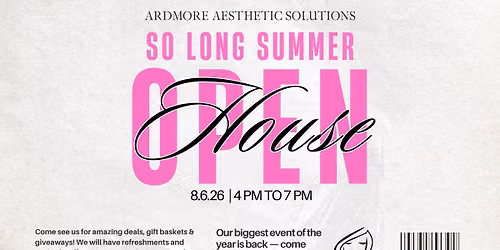 So Long Summer Open House