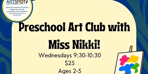 Preschool Art Club! $25