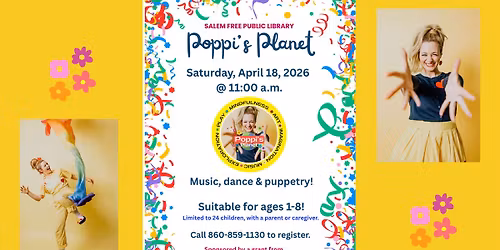 Poppi's Planet-PRE-REGISTRATION IS REQUIRED.