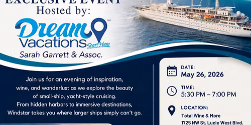 FREE Exclusive Event with Windstar Cruises