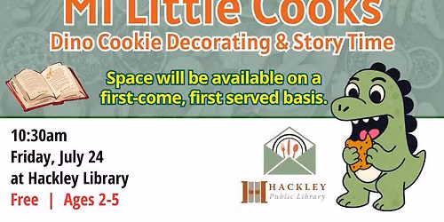 MI Little Cooks - Dino Cookie Decorating and Story Time