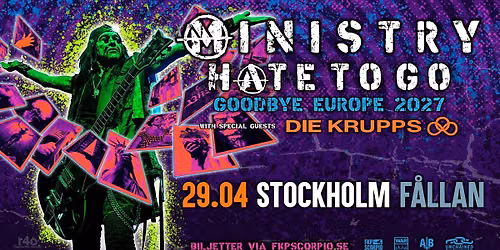 Ministry + Special guests Die Krupps | Stockholm