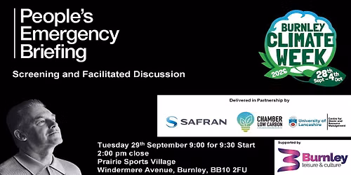 Burnley Climate Week 2026 People's Emergency Briefing