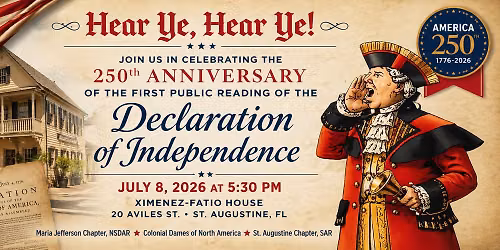 The 250th Anniversary of the First Public Reading of the Declaration of Independence