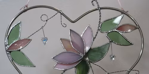 Glass: \u201cHearts and Flowers\u201d