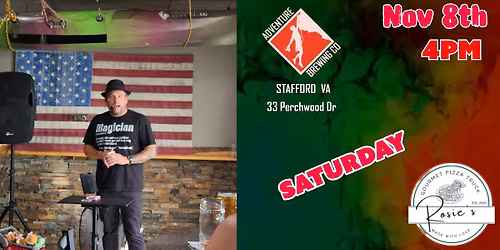 Patrick the Magician at Adventure Brewing