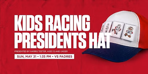 Kids Racing Presidents Hat (Ages 12 & Under) | Nationals vs. Padres