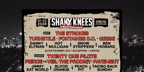 2026 Shaky Knees Music Festival - Two Day Pass at Piedmont Park