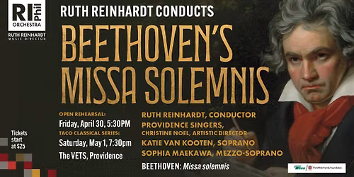 RI Phil TACO Classical Concert- Ruth Conducts Beethoven's Missa Solemnis