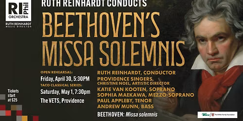 RI Phil TACO Classical Concert- Ruth Conducts Beethoven's Missa Solemnis