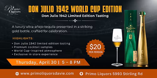 Don Julio 1942 World Cup Edition Tasting