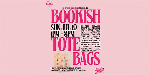 Bookish Collage Tote Bag Decorating Workshop