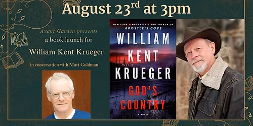 William Kent Krueger Book Launch in Downtown Anoka