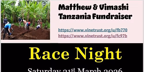 \ud83c\udfc7 RACE NIGHT FUNDRAISER FOR THE TRIP TO TANZANIA \ud83c\udfc7