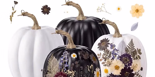 Autumn Blooms: Pressed Flower Pumpkin Workshop