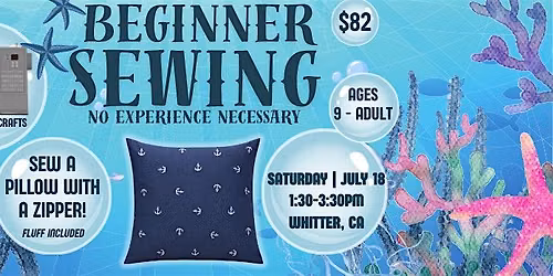 Beginner Sewing Pillow Workshop