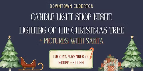 Candle Light Shop Night & Lighting of The Christmas Tree
