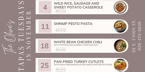 Tapas Tuesday in November