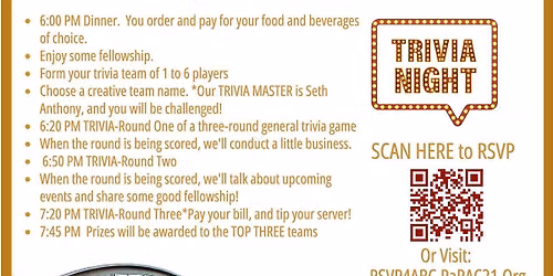 TRIVIA NIGHT & Open Meeting