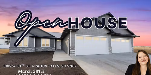 \ud83d\udd25 Sioux Falls Open House: New Build with 4 Stall Garage + In-Floor Heat | One-Level Living