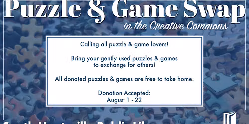 Puzzle and Game Swap in the Creative Commons