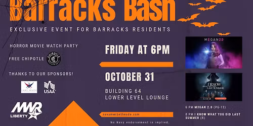 Barracks Bash-Exclusive Event for Barracks Residents