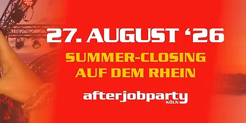 AfterJob Summer-Closing auf dem Rhein