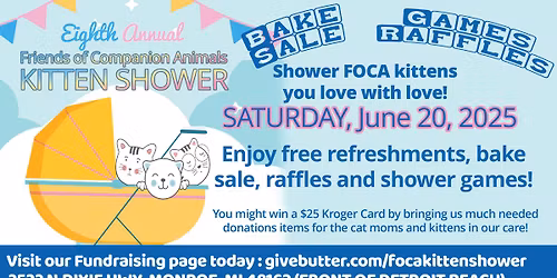 8th Annual FOCA Kitten Shower 2026