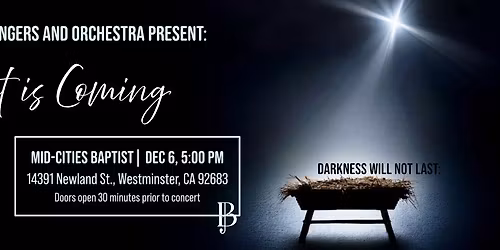 Light is Coming Christmas Concert, Directed by Dr. Judd Bonner
