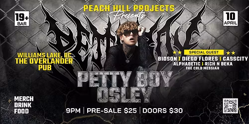 Petty Boy Osley Live in Williams Lake \u2014 The Overlander Pub (April 10)
