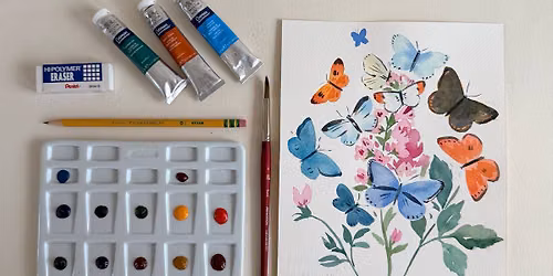 Watercolor Summer Butterflies