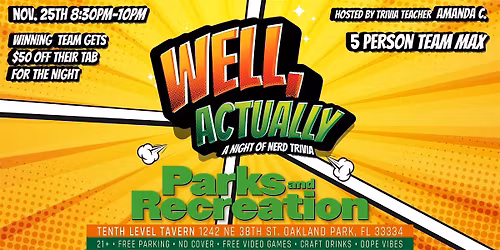 Parks and Rec Trivia Night