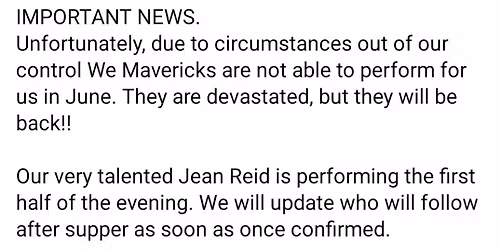 June club night Jean Reid and........tbc!!