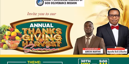 ANNUAL THANKSGIVING & HERVEST SERVICE 