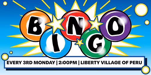 Monthly Free Senior Community Bingo at Hawthorne Inn of Peru