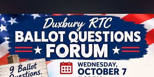 Duxbury RTC Ballot Question Forum