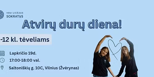 Lic\u0117jaus \u201eSokratus\u201c Atvir\u0173 dur\u0173 diena 5-12 kl.!