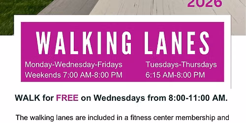 FREE Walking Wednesdays 8-11 AM
