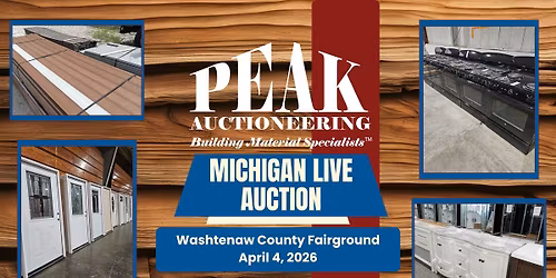 Michigan Live Building Material Auction - Save on Home Renovation Supplies!